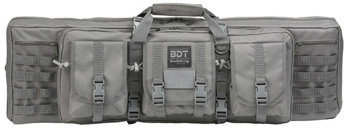 Bulldog BDT6037SG BDT Tactical Double 37" Seal Gray Nylon, 3 Accessory Pockets, Deluxe Padded Backstraps Lockable Zippers, Padded Internal Divider TSW|147225