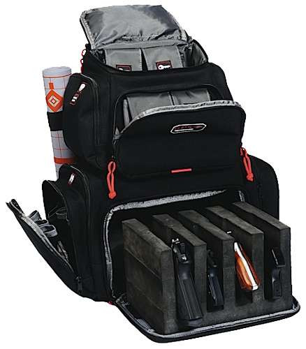 GPS Bags 1711BP Handgunner Black 1000D Nylon Holds 4 Handguns TSW|83162