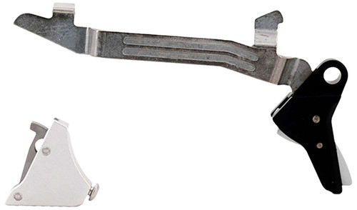 Timney Triggers ALPHAGLOCK5 Alpha Competition 9mm Luger/40 S&W/22 LR, Silver Straight Trigger, Compatible w/Glock Gen5 & Glock 44 TSW|149852
