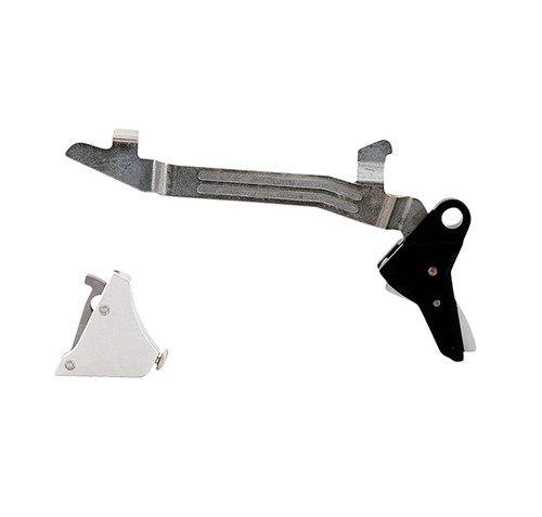Timney Triggers ALPHAGLOCK5LARGESILVER Alpha Competition 10mm/45 ACP Silver Fits Glock 20/20MOS/21/21MOS/29/30 Gen 5 Large Frame TSW|180270