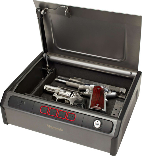 Hornady 97436 Rapid Safe RFID Access Code Key Entry Gray Steel Holds 2 Handguns TSW|146815