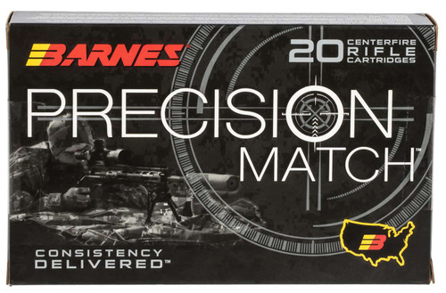 Barnes Bullets 30728 Precision Match 338Lapua Mag 300gr Open Tip Match Boat Tail 20 Per Box/10 Case TSW|98153