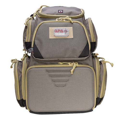 GPS Bags 1611SC Sporting Clays Backpack Olive w/Visual ID Storage System, Lockable Zippers, Storage Pockets, Pull-Out Rain Cover TSW|130501