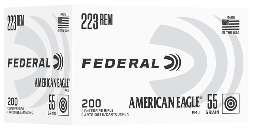 Federal AE223C American Eagle 223Rem 55gr Full Metal Jacket 200 Per Box/5 Case TSW|187388