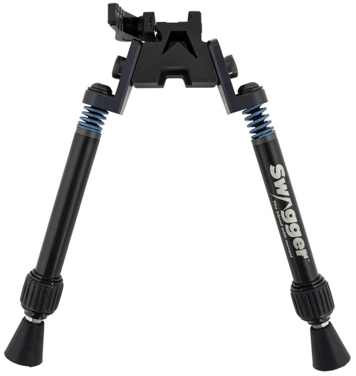 Swagger SWAGBPSFR10 SFR10 Flex to Rigid QD Bipod with Black Finish, Picatinny Attachment & 6-10.50" Vertical Adjustment TSW|138058