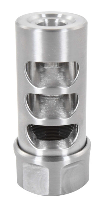 American Precision Arms G2M1230S Gen 2 Micro Bastard Self Timing Brake Stainless Steel with 1/2"-28 tpi Threads, 1.86" OAL & .750" Diameter for 30 Cal AR-Platform & Hunting Rifles TSW|130018