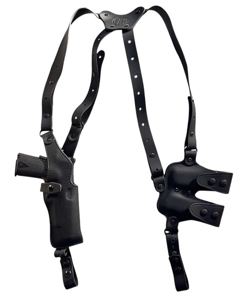 1791 Gunleather NSS2.4SBLVR Optic Ready Shoulder Vertical Black Fits Sig P320 Right Hand TSW|173752