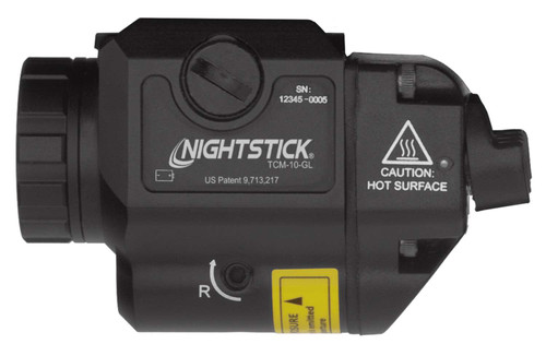 Nightstick TCM10GL Compact Weapon-Mounted Light with Green Laser Black Anodized 650 Lumens White Light TSW|154797