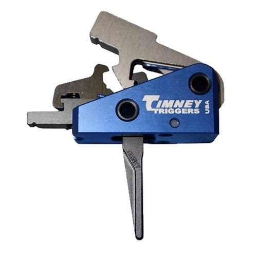 Timney Triggers 663SST Targa Long Trigger Two-Stage Straight Trigger with 2 lbs Draw Weight & Black/Blue Finish for AR-Platform TSW|48505