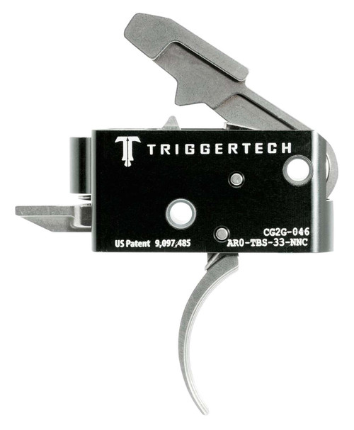 TriggerTech AR0TBS33NNC Competitive Primary Two-Stage Traditional Curved Trigger with 3.50 lbs Draw Weight for AR-15 Right TSW|115464