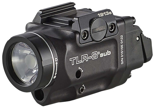 Streamlight 69418 TLR-8 Sub Gun Light with Red Laser Black Anodized 500 Lumens White LED 1913 Short Railed Pistol TSW|150358