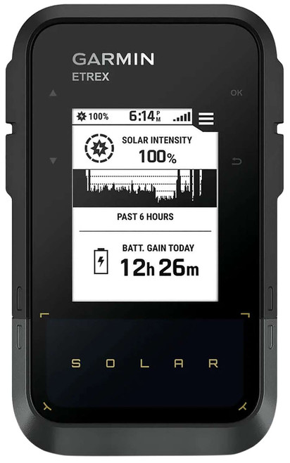 Garmin 0100278200 eTrex Solar GPS/Smart Features, 28MB Memory Black 2.20" Transflective/Monochrome Display, Compatible w/Garmin Explore App TSW|160809