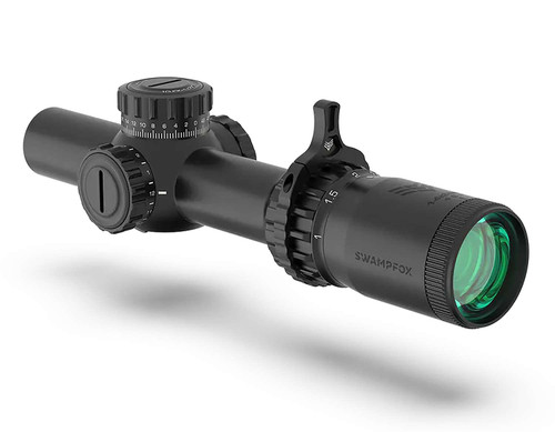 Swampfox Optics THK16241GF Tomahawk II Black 1-6x 24mm 30mm Tube Bright Fiber Optic Green Reticle TSW|173004