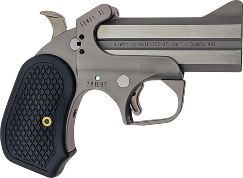 Bond Arms BARWXL Rowdy XL Rough Series 45 Colt/410 Gauge 2rd Shot 3.50" Matte Stainless Steel Frame Black Extended B6 Resin Grips Right Hand TSW|154307