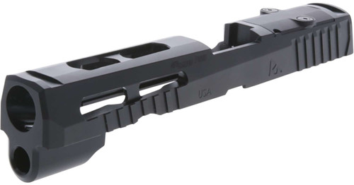 Rival Arms RARA10G306A Precision Slide A1 Black QPQ Steel, Ported, Front & Rear Serrations, RMS Optic Cut Fits Glock 43/43X TSW|156821