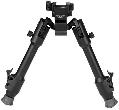 Warne 7901M Skyline Precision Bipod made of Matte Black Aluminum with Picatinny Rail Attachment Type, Rapid Leg Deployment, 22 Degree Cant, 44 Degree Pan & 6.90-9.10" Vertical Adjustment TSW|108956