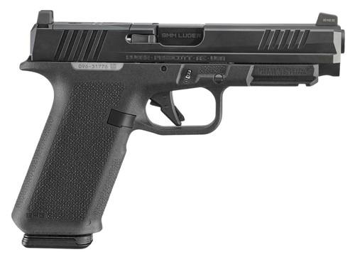 Ruger 19444 RXM 9mm Luger 17+1 4.50" Black FNC Nitride Alloy Steel Barrel & Optic Ready/Serrated Slide, Black Polymer Frame w/Accessory Rail, Textured Grip, RMR/RMSc/DeltaPoint Pro Footprint TSW|190351