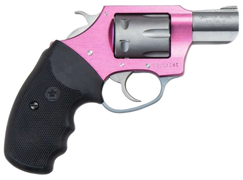 Charter Arms 52230 Pathfinder Lite Pink Lady Small 22 LR, 8 Shot 2" Matte Stainless Steel Barrel & Cylinder, Pink Aluminum Frame w/Black Finger Grooved Rubber Grip, Exposed Hammer TSW|3215