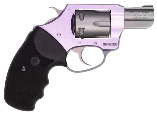 Charter Arms 52240 Pathfinder Lite Lavender Lady Small 22 LR, 8 Shot, 2" Matte Stainless Steel Barrel & Cylinder, Lavender Aluminum Frame w/Black Finger Grooved Rubber Grip, Exposed Hammer TSW|3216