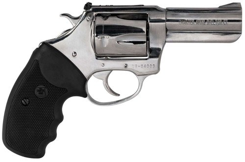Charter Arms 73539 Mag Pug Large 357 Mag, 5 Shot 3" High Polished Stainless Steel Barrel, Cylinder & Frame w/Black Finger Grooved Rubber Grip TSW|108934