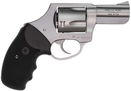 Charter Arms 74421 Bulldog Large 44 Special, 5 Shot 2.50" Matte Stainless Steel Barrel, Cylinder & Frame w/Black Finger Grooved Rubber Grip TSW|48880