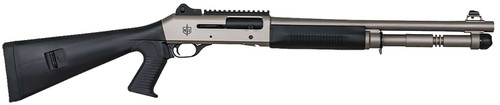 MAC 21000153 1014 Marine 12 Gauge 3" 5+1 18.50", Electroless Nickel Barrel/Rec, Synthetic Furniture, Fixed Pistol Grip Stock, Ghost Ring Sight, Optics Mount, 3 Chokes TSW|160752