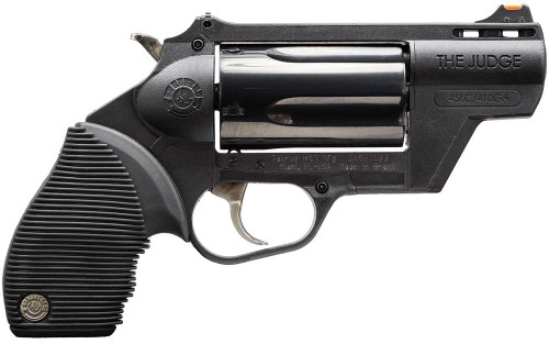 Taurus 2441021PFS Judge Public Defender 45 Colt (LC) Caliber or 2.50" 410 Gauge 5 Shot 2" Black Finish Barrel, Matte Black Oxide Finish Cylinder, Black Finish Polymer Frame & Black Rubber Grip TSW|77960