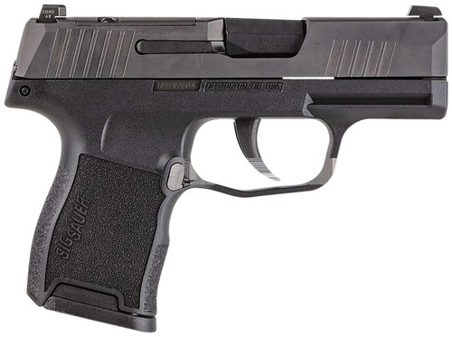 Sig Sauer 365380BSS P365 Micro-Compact 380 ACP 10+1 3.10" Black Carbon Steel Barrel, Black Nitron Optic Ready/Serrated Slide & Frame w/Sig Rail, Black Polymer Grips, Right Hand TSW|144259