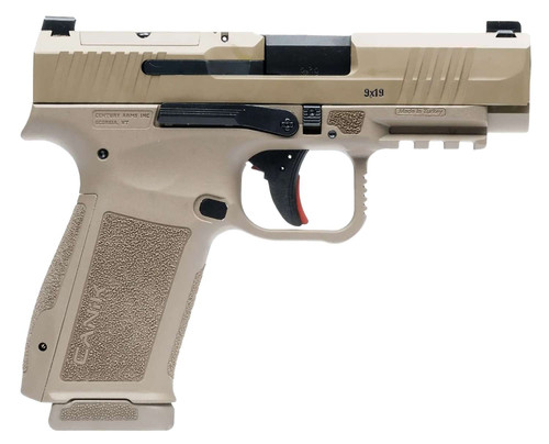 Canik HG7883DN Mete MC9LS Sub-Compact Frame 9mm Luger 17+1 3.64" Black Steel Barrel Flat Dark Earth Serrated Steel Slide, Flat Dark Earth Polymer Frame w/Picatinny Rail, Interchangeable Backstrap Grip TSW|171069