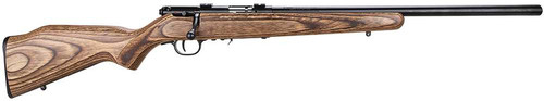 Savage Arms 96734 93R17 BV Full Size 17 HMR 5+1 21" Matte Black Heavy Barrel, Matte Black Drilled & Tapped Carbon Steel Receiver, Natural Brown Fixed Laminate Stock, Right Hand TSW|71747