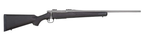 Mossberg 28260 Patriot Full Size 350 Legend 4+1 22" Stainless Cerakote Fluted Barrel, Drilled & Tapped Stainless Cerakote Stainless Steel Receiver, Black Fixed Synthetic Stock TSW|174397