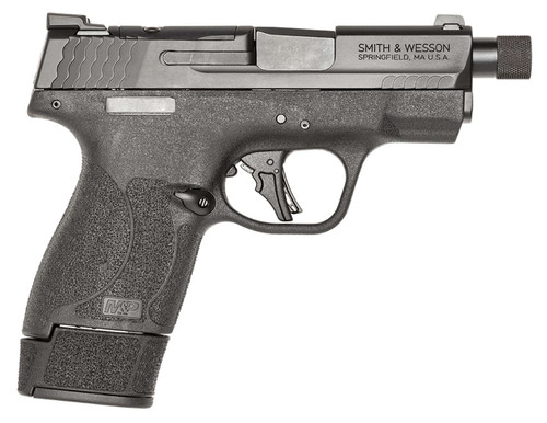 Smith & Wesson 14095 M&P9 Shield Plus Micro-Compact Frame 9mm 10+1 15+1 13+1 3.70" Black Armornite Stainless Steel Slide Black Polymer Frame Textured Grip TSW|169450