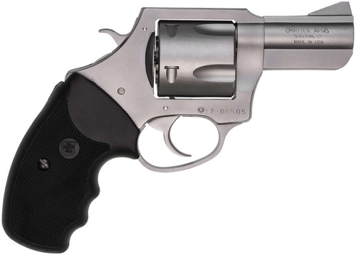 Charter Arms 74520 Pitbull 45 ACP 5rd, 2.50" Matte Stainless Steel Barrel, Cylinder & Frame, Standard Hammer, Finger Grooved Black Rubber Grip TSW|97425