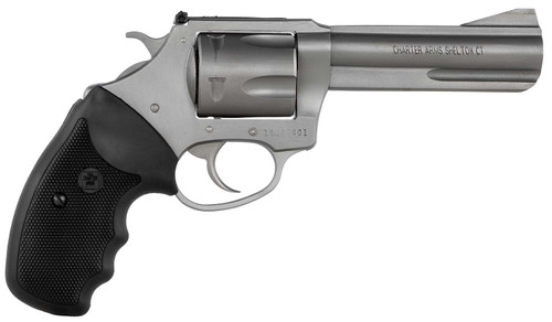 Charter Arms 74042 Pitbull 40 S&W 5 Shot 4.20" Matte Stainless Steel Barrel, Cylinder & Frame w/Black Finger Grooved Rubber Grip TSW|119797