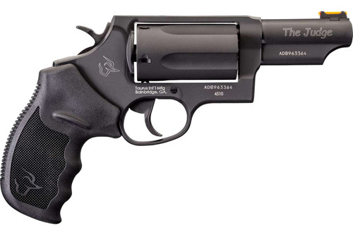 Taurus 2-441031T Judge Compact 45 Colt (Long Colt)/410 Bore 5 Shot 3" Matte Black Oxide Alloy Steel Barrel, Cylinder & Frame, Black Rubber Grip, Transfer Bar Safety, Exposed Hammer TSW|17251