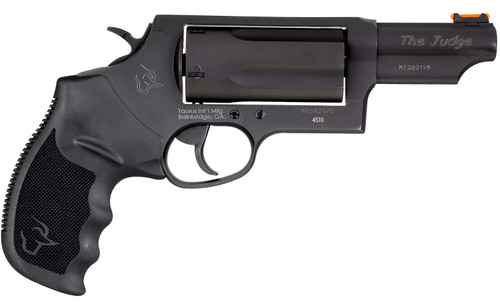 Taurus 2-441031MAG Judge Magnum Compact 45 Colt (Long Colt)/410 Gauge 5 Shot 3" Matte Black Oxide Steel Barrel, Cylinder & Frame, Black Ribber Grip, Transfer Bar Safety, Exposed Hammer TSW|42518