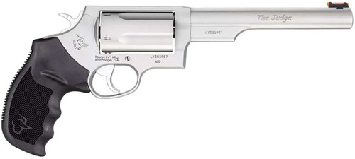 Taurus 2-441069T Judge Compact 45 Colt (Long Colt)/410 Bore 5 Shot 6.50" Matte Stainless Steel Barrel, Cylinder & Frame, Black Ribber Grip, Transfer Bar Safety, Exposed Hammer TSW|17254