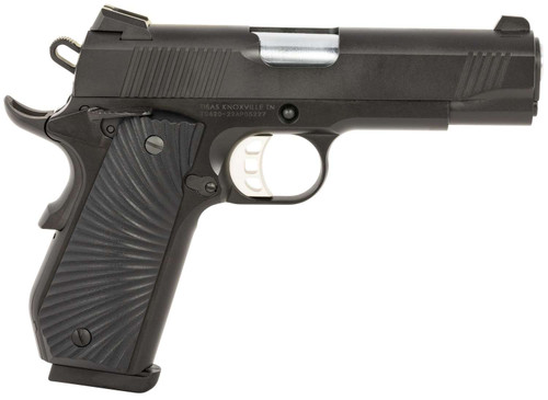 Tisas Arms 10100102 1911 Carry 45 ACP 8+1 4.25" Stainless Barrel, Black Cerakote Carbon Steel Serrated Slide, Black Cerakote Carbon Steel Frame, Black G10 Starburst Grip TSW|196073