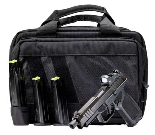 Rost Martin RM1FTBSPL RM1F Tactical Bundle 9mm Luger 24+1 4.50" Black Threaded Barrel, Black Nitron Steel Serrated w/Optic Slide, Black Polymer Frame w/Picatinny Rail, Interchangeable Backstrap Grip, TSW|202453