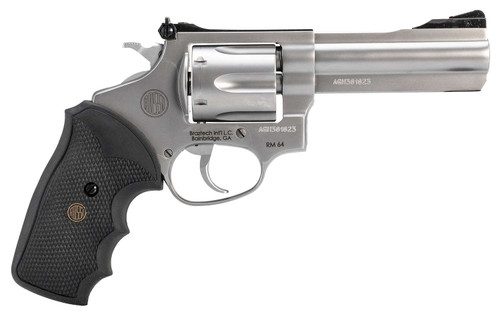 Rossi 2RM649 RM64 357 Mag 6 Shot 4" Matte Stainless Steel Barrel, Cylinder & Frame Textured Black Rubber Grip TSW|151209