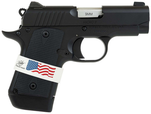 Kimber Mfg, Inc 3300244 Micro 9 Liberty Micro Frame 9mm Luger 7+1 3.15" Stainless Ramped Barrel, KimPro II Black Serrated Stainless Steel Slide, Kimpro II Black Aluminum Frame w/Beavertail TSW|170628