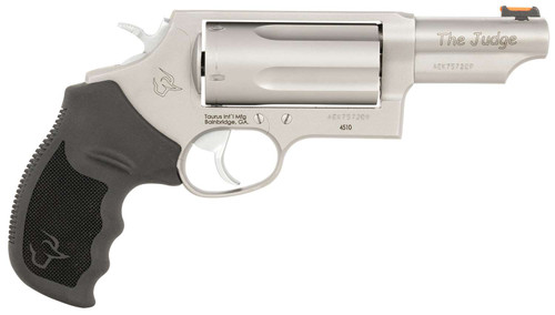 Taurus 24410P39T Judge T.O.R.O. Compact Frame 45 Colt (Long Colt)/410 Gauge 5rd 3" Matte Stainless Steel Barrel, Cylinder & Frame, Black Rubber Grip, Transfer Bar Safety, Exposed Hammer, Optics Ready TSW|159345