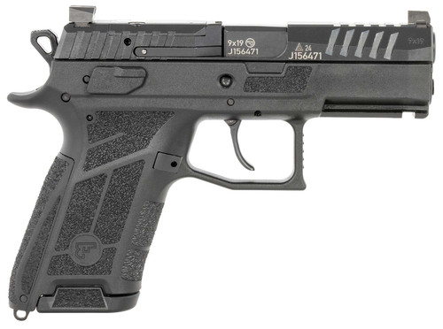 CZ-USA 91660 P-09 C Nocturne Compact 9mm Luger 15+1 3.74" Black Steel Barrel, Black Optic Cut/Serrated Steel Slide, Black Polymer Frame w/Picatinny Rail, Textured Grip TSW|169692