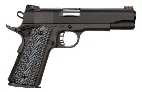 Rock Island 51623 Rock Ultra FS 9mm Luger Caliber with 5" Barrel, 10+1 Capacity, Overall Black Parkerized Finish Steel, Beavertail Frame, Serrated Slide & Black/Gray G10 Grip TSW|35200