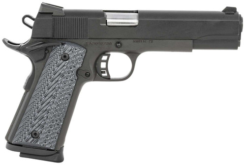 Taylors & Company 230058 Armscor 1911 Tactical Full Size 9mm Luger 8+1, 5" Stainless Steel Barrel, Black Parkerized Serrated Slide, Black Parkerized Steel Frame w/Beavertail, Gray G10 Grip TSW|148171