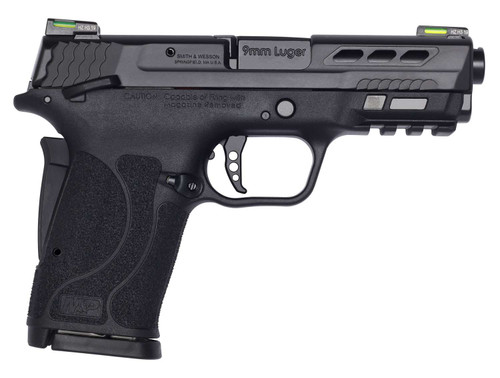 Smith & Wesson 13223 Performance Center M&P Shield EZ M2.0 9mm Luger 3.83" 8+1 Matte Black Black Armornite Stainless Steel Ported Slide Black Polymer Grip TSW|125622