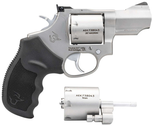 Taurus 2-692029 692 Medium Frame 357 Mag/38 Special +P/9mm 7 Shot 2.50" Matte Stainless Cylinder/Frame/Barrel Transfer Bar Safety TSW|174525