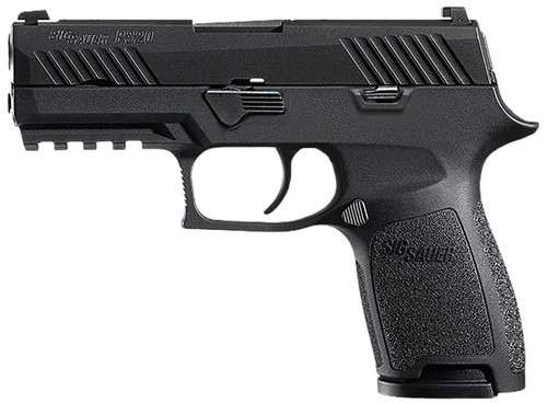Sig Sauer 320C45BSS P320 Compact 45 ACP 9+1 3.90" Black Carbon Steel Barrel, Black Nitron Serrated Slide, Black Stainless Steel Frame w/Picatinny Rail Black Polymer Grips Right Hand TSW|96854