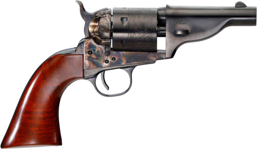 Taylors & Company 550958 Uberti Hickok Open-Top 38 Special 6 Shot 3.50" Blued Barrel, Blued Engraved Cylinder, Color Case Hardened Steel Frame, Walnut Army Grip, Hammer Bar Safety, Exposed Hammer TSW|142649