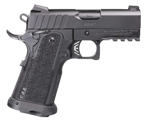 Girsan 395035 Witness2311 9mm Luger 17+1 3.40" Black Steel Barrel, Black Serrated Steel Slide, Black Polymer Frame w/Beavertail & Picatinny Rail, Black Checkered Polymer Grip, Ambidextrous TSW|166180